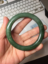 Load image into Gallery viewer, 57.5m certified 100% Natural dark green/black nephrite (碧玉)  bangle HT168-6-3916

