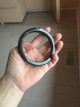 Load image into Gallery viewer, 62mm 100% Natural dark green/black meteorite Stellar Night sky square nephrite bangle HN57-7592
