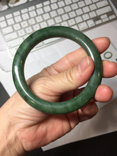 Load image into Gallery viewer, 57.5m certified 100% Natural dark green/black nephrite (碧玉)  bangle HT168-6-3916
