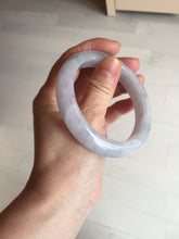 Load image into Gallery viewer, Shopify Only. 57mm Certified Type A 100% Natural icy watery green purple Jadeite Jade bangle BM85-8637
