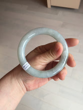 Load image into Gallery viewer, 59.1mm Certified Type A 100% Natural light green chubby round cut Jadeite Jade bangle BM24-4587
