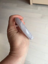 Load image into Gallery viewer, Shopify Only. 57mm Certified Type A 100% Natural icy watery green purple Jadeite Jade bangle BM85-8637
