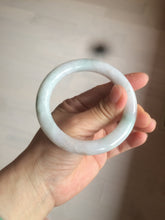 Load image into Gallery viewer, 55mm Certified type A 100% Natural light green/purple/yellow round cut Jadeite bangle AE62-6546
