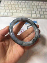 Load image into Gallery viewer, 60.5mm Certified Type A 100% Natural dark green/red/purple/gray Snowy Pine Mountain Jadeite Jade bangle PE116-1215
