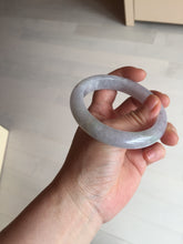 Load image into Gallery viewer, Shopify Only. 57mm Certified Type A 100% Natural icy watery green purple Jadeite Jade bangle BM85-8637
