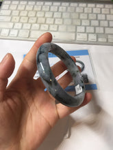 Load image into Gallery viewer, 60.5mm Certified Type A 100% Natural dark green/red/purple/gray Snowy Pine Mountain Jadeite Jade bangle PE116-1215
