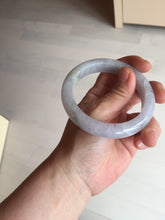 Load image into Gallery viewer, Shopify Only. 57mm Certified Type A 100% Natural icy watery green purple Jadeite Jade bangle BM85-8637
