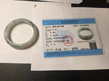 Load image into Gallery viewer, 51.2mm Certified  Type A 100% Natural light green carved branches and flowers and golden-painted jadeite jade bangle BH123-6069
