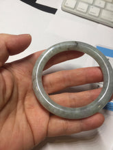 Load image into Gallery viewer, 53.5mm Certified Type A 100% Natural light green purple round cut Jadeite bangle PD203-3923
