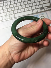 Load image into Gallery viewer, 57.3m certified 100% Natural dark green/black nephrite (碧玉)  bangle HT168-7-3894
