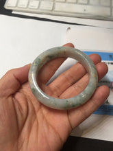 Load image into Gallery viewer, 51.2mm Certified  Type A 100% Natural light green carved branches and flowers and golden-painted jadeite jade bangle BH123-6069
