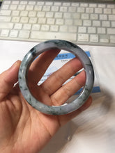 Load image into Gallery viewer, 60.5mm Certified Type A 100% Natural dark green/red/purple/gray Snowy Pine Mountain Jadeite Jade bangle PE116-1215
