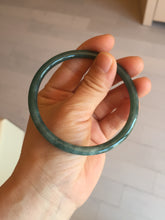 Load image into Gallery viewer, 61mm Certified Type A 100% Natural dark green blue gray black slim round cut Guatemala Jadeite bangle PJ12-9701
