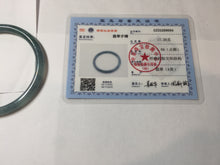 Load image into Gallery viewer, 56mm Certified Type A 100% Natural dark green/blue/gray Guatemala slim round cut Jadeite bangle PJ24-9694
