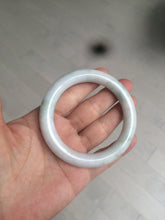 Load image into Gallery viewer, 55mm Certified type A 100% Natural light green/purple/yellow round cut Jadeite bangle AE62-6546
