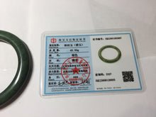 Load image into Gallery viewer, 57.4m certified 100% Natural dark green/black nephrite (碧玉)  bangle HT168-8-3907

