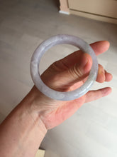 Load image into Gallery viewer, Shopify Only. 57mm Certified Type A 100% Natural icy watery green purple Jadeite Jade bangle BM85-8637
