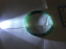 Load image into Gallery viewer, 56mm Certified Type A 100% Natural dark green/blue/gray Guatemala slim round cut Jadeite bangle PJ24-9694
