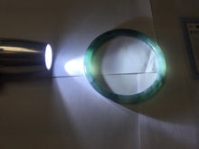 Load image into Gallery viewer, 56mm Certified Type A 100% Natural dark green/blue/gray Guatemala slim round cut Jadeite bangle PJ24-9694
