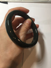 Load image into Gallery viewer, 62mm 100% Natural dark green/black meteorite Stellar Night sky square nephrite bangle HN57-7592
