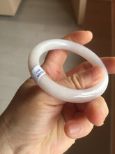 Load image into Gallery viewer, 52.5mm Type A 100% Natural light pink/purple round cut Jadeite Jade bangle BH126-8037
