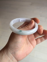 Load image into Gallery viewer, 52mm certified type A100% Natural green purple oval Jadeite Jade bangle BM34-0270
