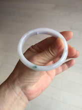 Load image into Gallery viewer, 52mm certified type A100% Natural green purple oval Jadeite Jade bangle BM34-0270
