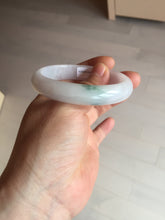 Load image into Gallery viewer, 52mm certified type A100% Natural green purple oval Jadeite Jade bangle BM34-0270
