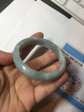 Load image into Gallery viewer, 53.5mm certified 100% natural type A light green white blue jadeite jade bangle BQ22-3791
