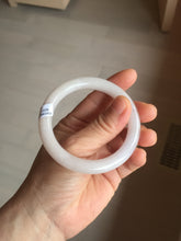 Load image into Gallery viewer, 52.5mm Type A 100% Natural light pink/purple round cut Jadeite Jade bangle BH126-8037
