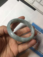 Load image into Gallery viewer, 53.5mm certified 100% natural type A light green white blue jadeite jade bangle BQ22-3791
