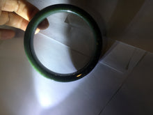Load image into Gallery viewer, 62mm 100% Natural dark green/black meteorite Stellar Night sky square nephrite bangle HN57-7592
