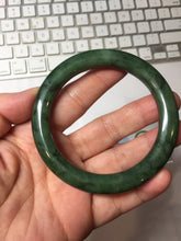 Load image into Gallery viewer, 54.9mm certified 100% Natural dark green/black nephrite (碧玉)  bangle HT168-9-3914
