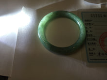 Load image into Gallery viewer, 53.6mm Certified 100% natural Type A dark green gray black(冰油青) round cut jadeite jade bangle AZ176-0514
