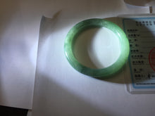 Load image into Gallery viewer, 53.6mm Certified 100% natural Type A dark green gray black(冰油青) round cut jadeite jade bangle AZ176-0514
