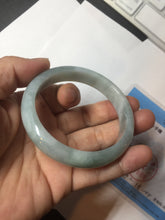 Load image into Gallery viewer, 53.5mm certified 100% natural type A light green white blue jadeite jade bangle BQ22-3791
