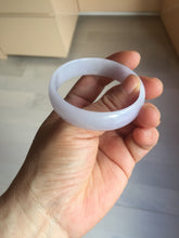 Load image into Gallery viewer, 49.6mm Certified Type A 100% Natural light purple white Jadeite Jade bangle BS119-1524
