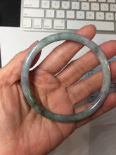 Load image into Gallery viewer, 65.2mm Certified type A 100% Natural light Green purple red (FU LU SHOU)white round cut Jadeite bangle PB307-0167
