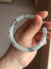Load image into Gallery viewer, 57.2mm certified 100% natural Type A white sunny green dark green ink painting (水墨) round cut jadeite jade bangle PC158-3151
