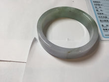 Load image into Gallery viewer, 52.4mm Certified 100% natural Type A half dark green gray black(油青) half light purple Breeze of Provence series((普罗旺斯的风)) square jadeite jade bangle AZ177-0508
