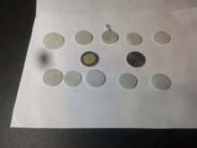 Load image into Gallery viewer, 100% Natural icy watery white/light green jadeite Jade round disc Pendant/worry stone BF99
