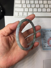 Load image into Gallery viewer, 65.2mm Certified type A 100% Natural light Green purple red (FU LU SHOU)white round cut Jadeite bangle PB307-0167
