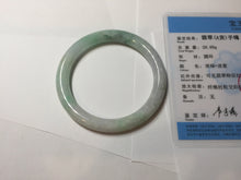 Load image into Gallery viewer, 52.4mm certified Type A 100% Natural green/yellow/purple(FU LU SHOU) round cut Jadeite Jade bangle PE90-5479
