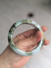 Load image into Gallery viewer, 55.3mm certified Type A 100% Natural dark green/purple/yellow Jadeite Jade bangle AZ41-4099

