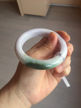 Load image into Gallery viewer, 54mm Certified 100% natural Type A olive green/white/purple jadeite jade bangle AX96-5190
