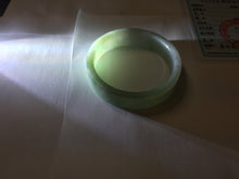 Load image into Gallery viewer, 52.4mm Certified 100% natural Type A half dark green gray black(油青) half light purple Breeze of Provence series((普罗旺斯的风)) square jadeite jade bangle AZ177-0508
