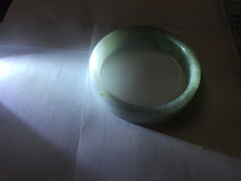 Load image into Gallery viewer, 52.4mm Certified 100% natural Type A half dark green gray black(油青) half light purple Breeze of Provence series((普罗旺斯的风)) square jadeite jade bangle AZ177-0508
