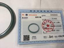 Load image into Gallery viewer, 57.5mm Type A 100% Natural dark green/blue/gray Guatemala slim round cut Jadeite bangle PJ27-4304
