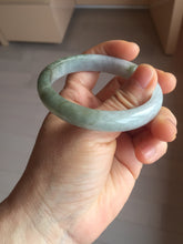 Load image into Gallery viewer, Certified Type A 100% Natural dark green white purple oval Jadeite bangle group PH37
