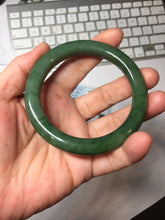 Load image into Gallery viewer, 56.2mm certified 100% Natural dark green/black nephrite (碧玉)  bangle Ht168-10-3918
